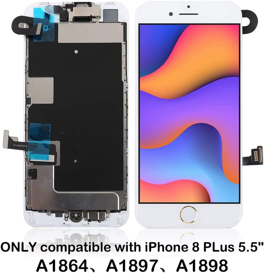 iPhone 8 Plus LCD 屏幕更换,带 Home 键和前置摄像头部件