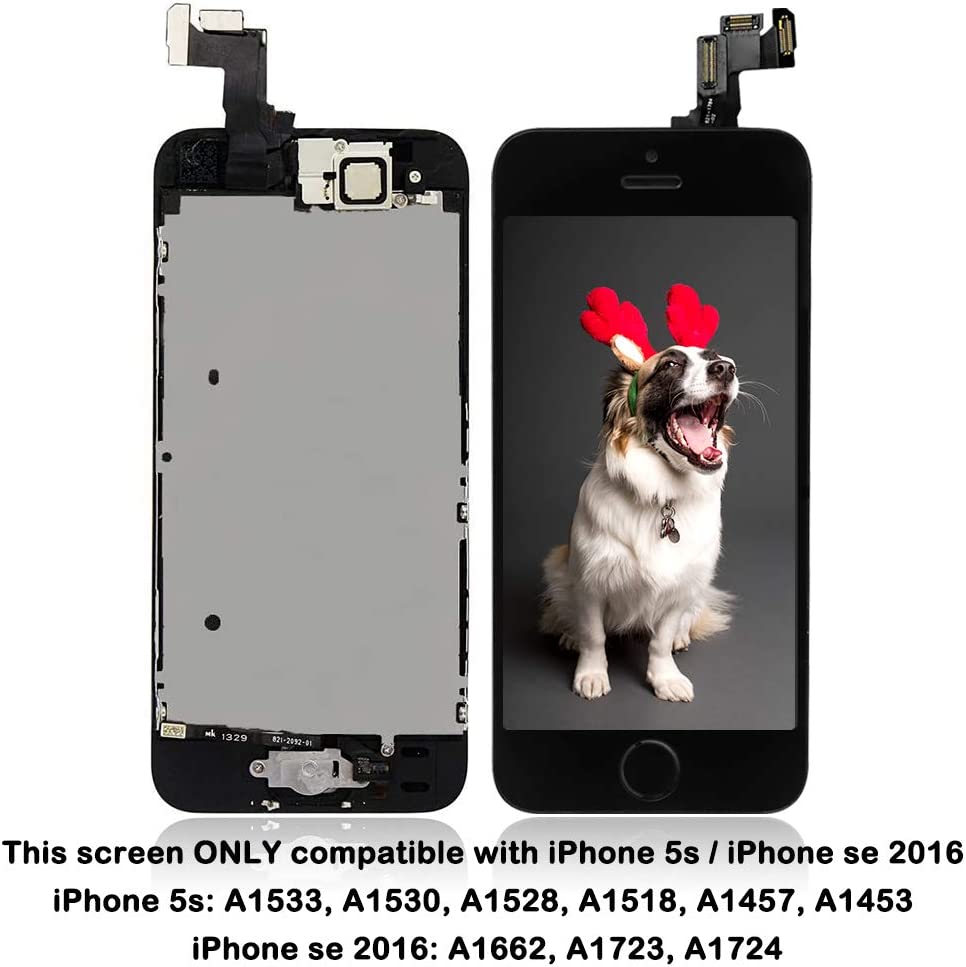 iPhone 5S / SE LCD 屏幕更换,带 Home 键和前置摄像头部件