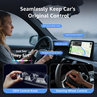 CarPlay Wireless Adapter, Smallest Mini Edition, Converts Wired to Wireless CarPlay, Plug & Play Adapter for Apple iPhone iOS 10+ & Cars from 2015+