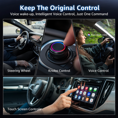 Wireless CarPlay Adapter, 50% Smaller, Converts Wired to Wireless CarPlay, Plug & Play Adapter, Compact Design for Apple iPhone iOS 10+ with USB/USB-C Port