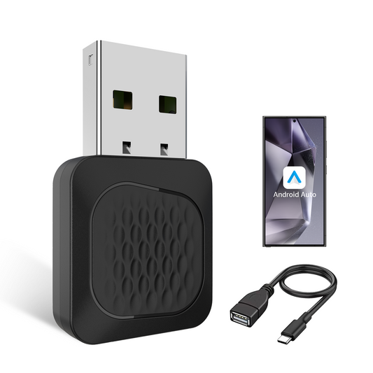 Android Auto Wireless Adapter, Smallest Mini Edition, Converts Wired to Wireless Android Auto, Plug & Play Adapter for Android 11+ & Cars from 2016+